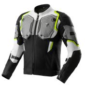 Textile motorcycle jacket Rebelhorn Borg 2 Black/Grey/Fluo/Yellow