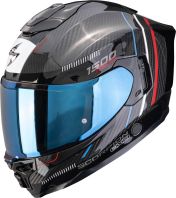 Κράνος SCORPION EXO-1500 CARBON AIR ZITY Μαύρο-Κόκκινο-Μπλε