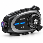 Интерком за мотоциклет Bluetooth Q29 слушалка за каска с конферентен разговор и камера