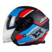 Casca Scooter Axxis MIRAGE DAMASKO C7 ALBASTRU MAT