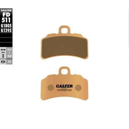 Front motorcycle pads Galfer SINTERED COMPOUND FD511G1395