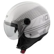 Скутер каска A-PRO FIFTY NINE GRAPHIC WHITE/SILVER