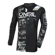 Motocross shirt O'NEAL ELEMENT ATTACK V.23 BLACK/WHITE