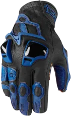 Кожени мото ръкавици ICON HYPERSPORT SHORT - BLUE