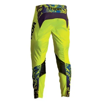 Children's motocross breeches THOR YOUTH SECTOR ATLAS ACID/BLUE