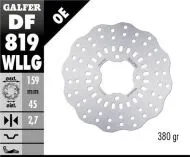 Заден спирачен диск Galfer WAVE FIXED FULL TYPE 159.5x3mm DF819WLLG