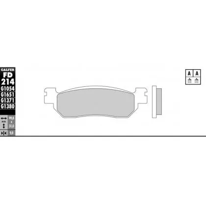 Front/Rear Moto Pads Galfer SINTERED SCOOTER FD214G1380