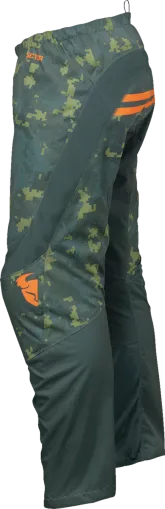 Pantaloni de motocross THOR SECTOR DIGI VERDE/ORANGE