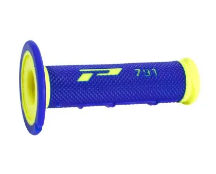 Motocross grips PROGRIP Double Density 791 FLO YELLOW/BLUE