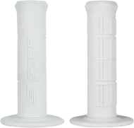 Motorcycle grips SCAR HALF WAFFLE WHITE