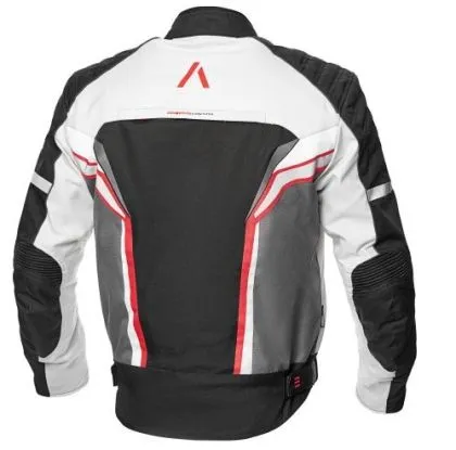 Textile motorcycle jacket ADRENALINE SOLA 2.0 BLACK/GREY/RED