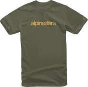 Moto t-shirt ALPINESTARS TEE HERITAGE GRN/GLD