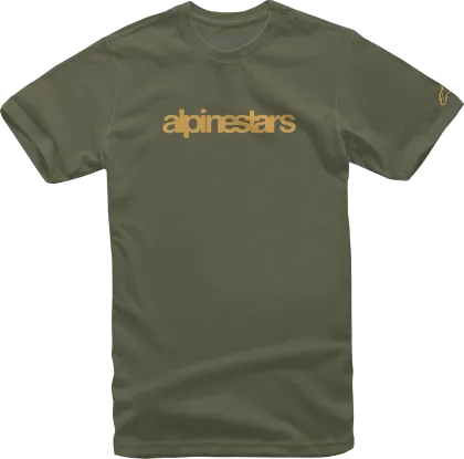Moto t-shirt ALPINESTARS TEE HERITAGE GRN/GLD