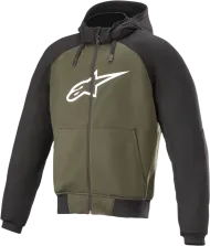 Motorcycle sweatshirt ALPINESTARS Chrome Sport Hoodie GREEN/BLACK