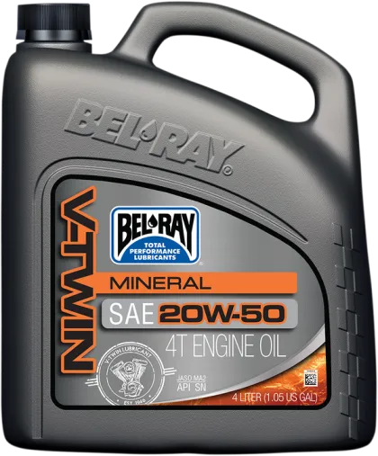 Λάδι BEL-RAY V-Twin Mineral 4T 20W-50 - 4 Lit