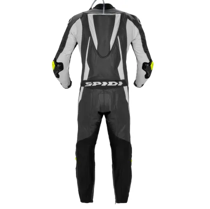 SPIDI SPORT WARRIOR PERFORATED PRO ΜΑΥΡΟ/ΛΕΥΚΟ δερμάτινο καμπούρι στολή