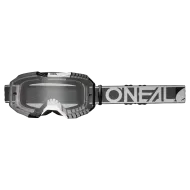 Motocross Goggles O'NEAL B-10 DUPLEX GRAY/WHITE/BLACK - CLEAR V.24
