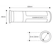 Γλαβές μοτοσικλέτας BARRACUDA B-LUX RACING GRIPS ΚΟΚΚΙΝΟ