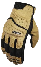 Кожени мото ръкавици ICON SUPERDUTY3 - TAN
