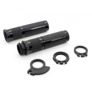 Motorcycle grips BARRACUDA B-LUX RACING GRIPS SILVER