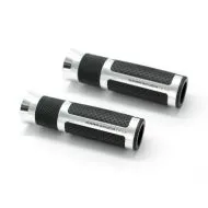 Motorcycle grips BARRACUDA B-LUX RACING GRIPS SILVER