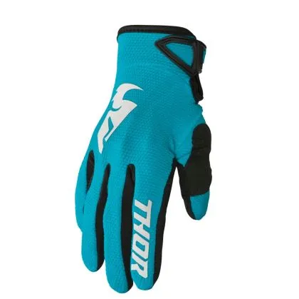 Mănuși de motocross THOR DAMĂ AQUA/VINTAGE WHITE