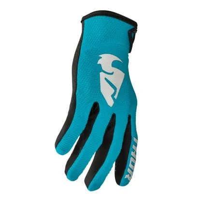 Mănuși de motocross THOR DAMĂ AQUA/VINTAGE WHITE