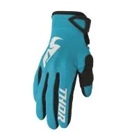 Mănuși de motocross THOR DAMĂ AQUA/VINTAGE WHITE