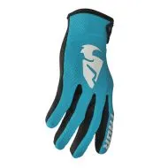 Mănuși de motocross THOR DAMĂ AQUA/VINTAGE WHITE