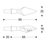 LED motorcycle indicators BARRACUDA X-LED B-LUX ORANGE