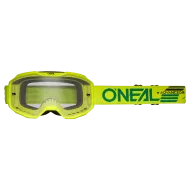 Motocross goggles O'NEAL B-10 SOLID NEON YELLOW - CLEAR V.24
