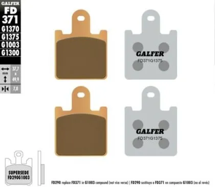 Front motorcycle pads Galfer SINTERED COMPOUND FD371G1375