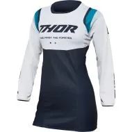 Tricou de motocross THOR, REV MIDNIGHT/ALB, pentru femei