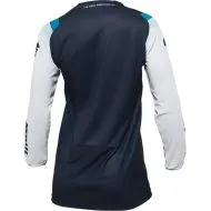 Tricou de motocross THOR, REV MIDNIGHT/ALB, pentru femei