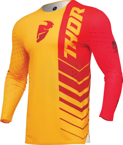 Motocross Jersey THOR PRIME ANALOG YELLOW/RED