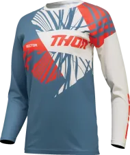 THOR ΓΥΝΑΙΚΕΙΟ SECTOR SPLIT BLUE/ORANGE γυναικεία φανέλα μοτοκρός