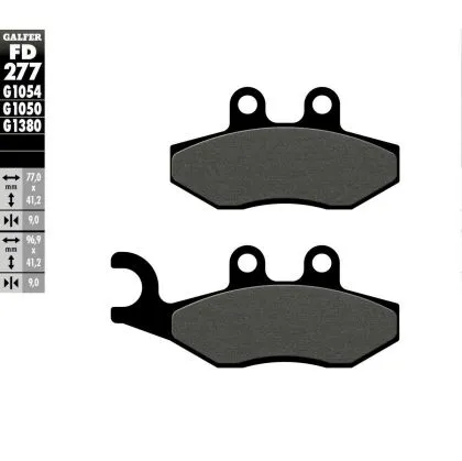 Предни/Задни мото накладки Galfer SEMI METAL FD277G1054