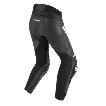 Pantaloni moto din piele SPIDI RR PRO 2 SHORT Negru/Alb