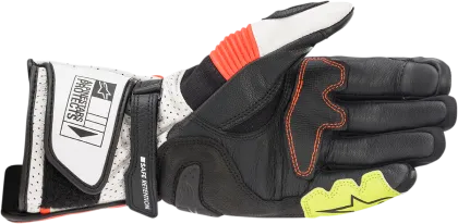 Γάντια μοτοσυκλέτας ALPINESTARS SP-2 V3 ΛΕΥΚΟ/ΚΟΚΚΙΝΟ