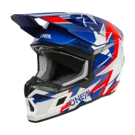 Κράνος Motocross O'NEAL 3SERIES RIDE ΜΠΛΕ/ΛΕΥΚΟ/ΚΟΚΚΙΝΟ V.24