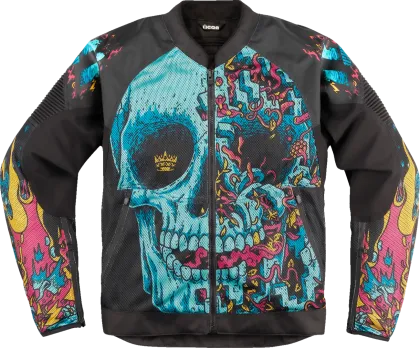 ICON Overlord3™ MESH MUNCHIES Turquoise Moto Jacket