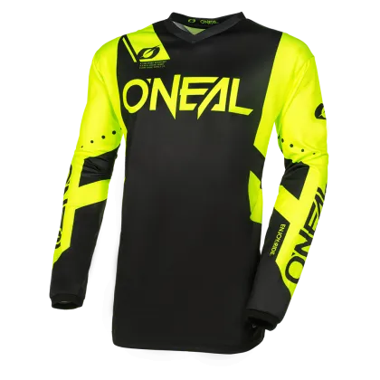 Μοτοκρός μπλούζα O`NEAL ELEMENT RACEWEAR BLACK/NEON YELLOW V.24