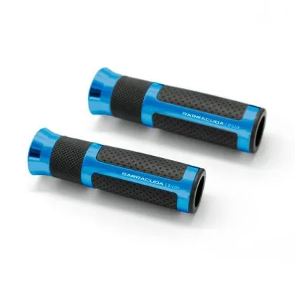 Γκριάλια μοτοσυκλέτας BARRACUDA B-LUX RACING GRIPS ΜΠΛΕ
