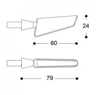 Ένδειξη μοτοσικλέτας LED BARRACUDA SQ-LED B-LUX RED