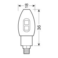 LED мото мигачи VOLT BLACK 90504