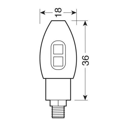 Ένδειξη μοτοσικλέτας LED VOLT BLACK 90504