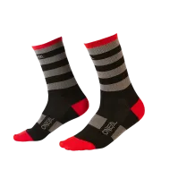 Cycling socks O'NEAL MTB PERFORMANCE STRIPE BLACK/GRAY/RED