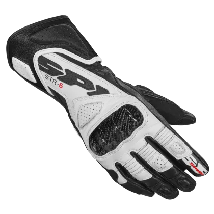 Дамски кожени мото ръкавици SPIDI STR-6 Black/White