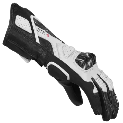 Дамски кожени мото ръкавици SPIDI STR-6 Black/White
