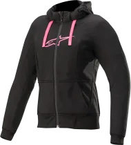 Women's moto sweatshirt ALPINESTARS Stella Chrome Sport Hoodie BLACK/PINK